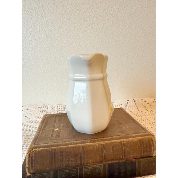 Heavy White Ceramic Country Farmhouse Goose Creamer Pitcher - Picture 2 of 5